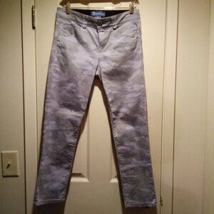 Democracy Ab Solution Gray Camouflage Skinny Jeans 4 | Stretch Camo Ankle Pants